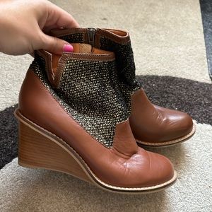 Cute Wedged Boots from Anthropologie